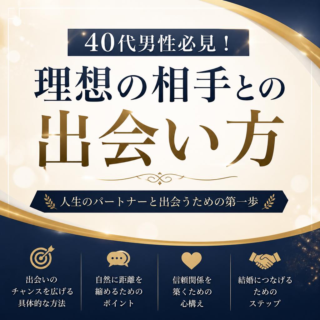 40代男性必見！理想の相手との出会い方｜東京都大田区の結婚相談所ならsaison de monet -セゾンドモネ-