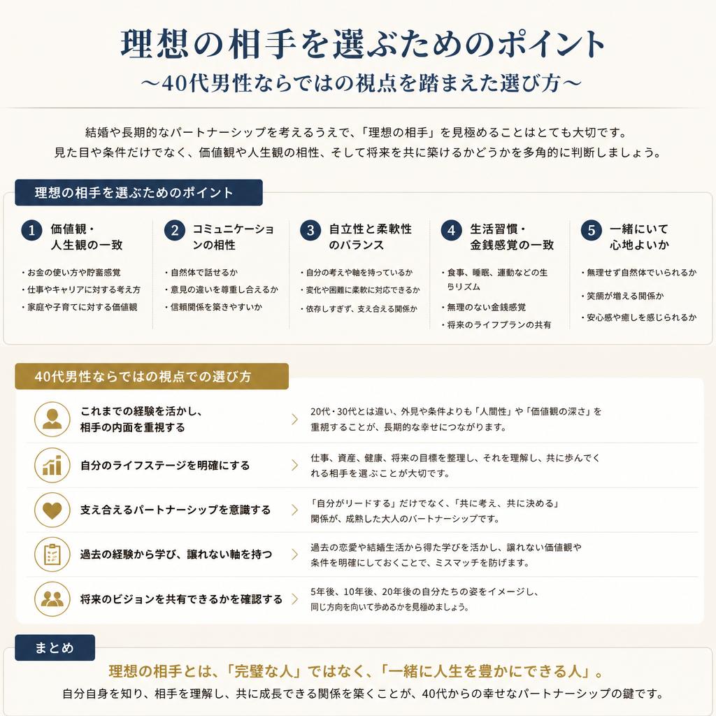 婚活における理想の相手の選び方