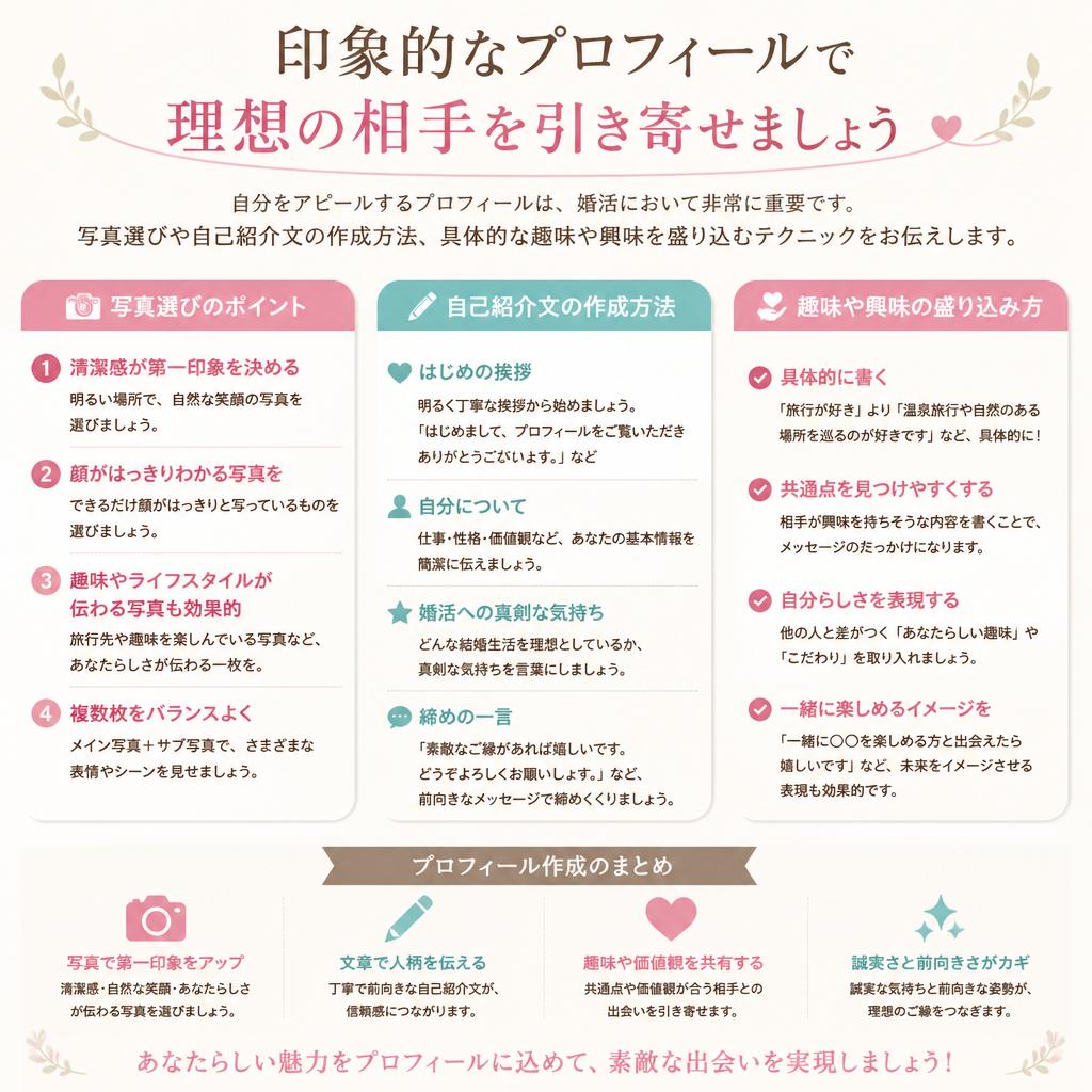 魅力的なプロフィール作成
