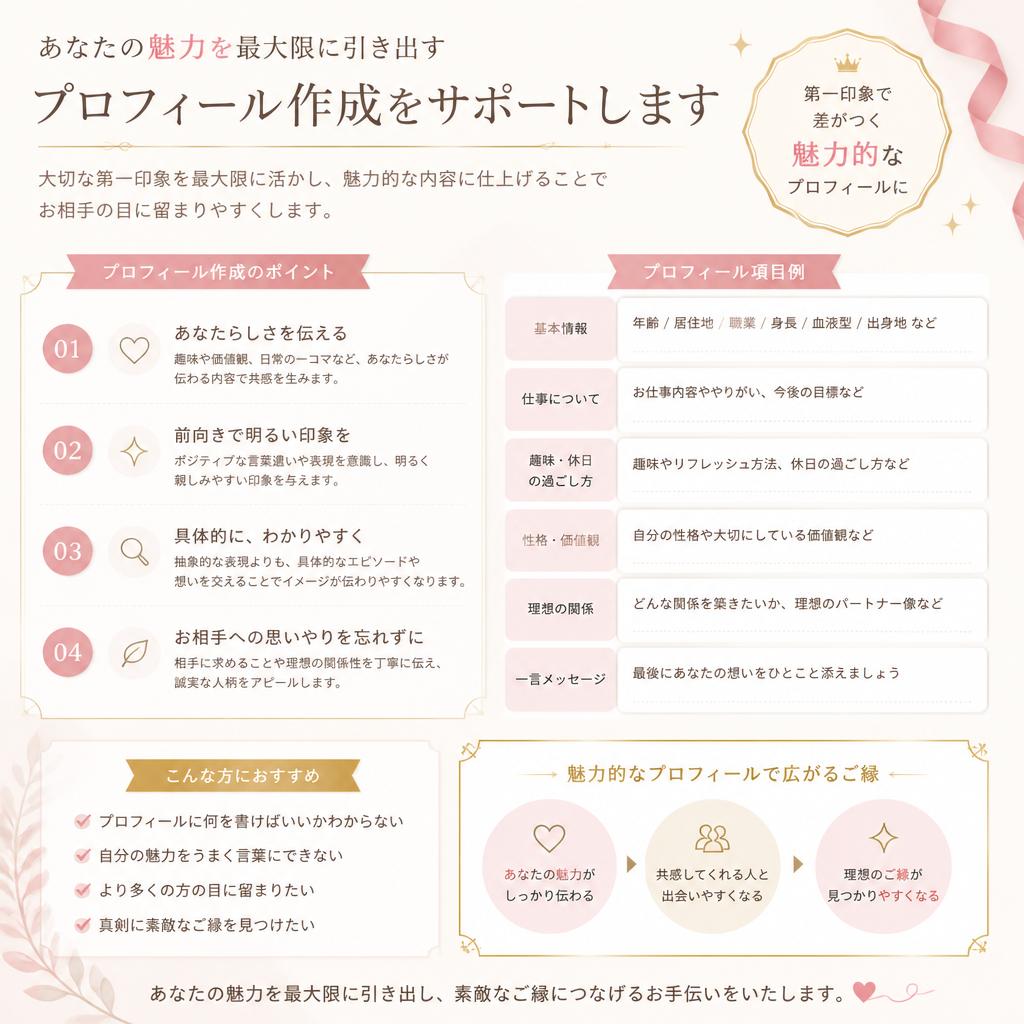 プロフィール作成サポート